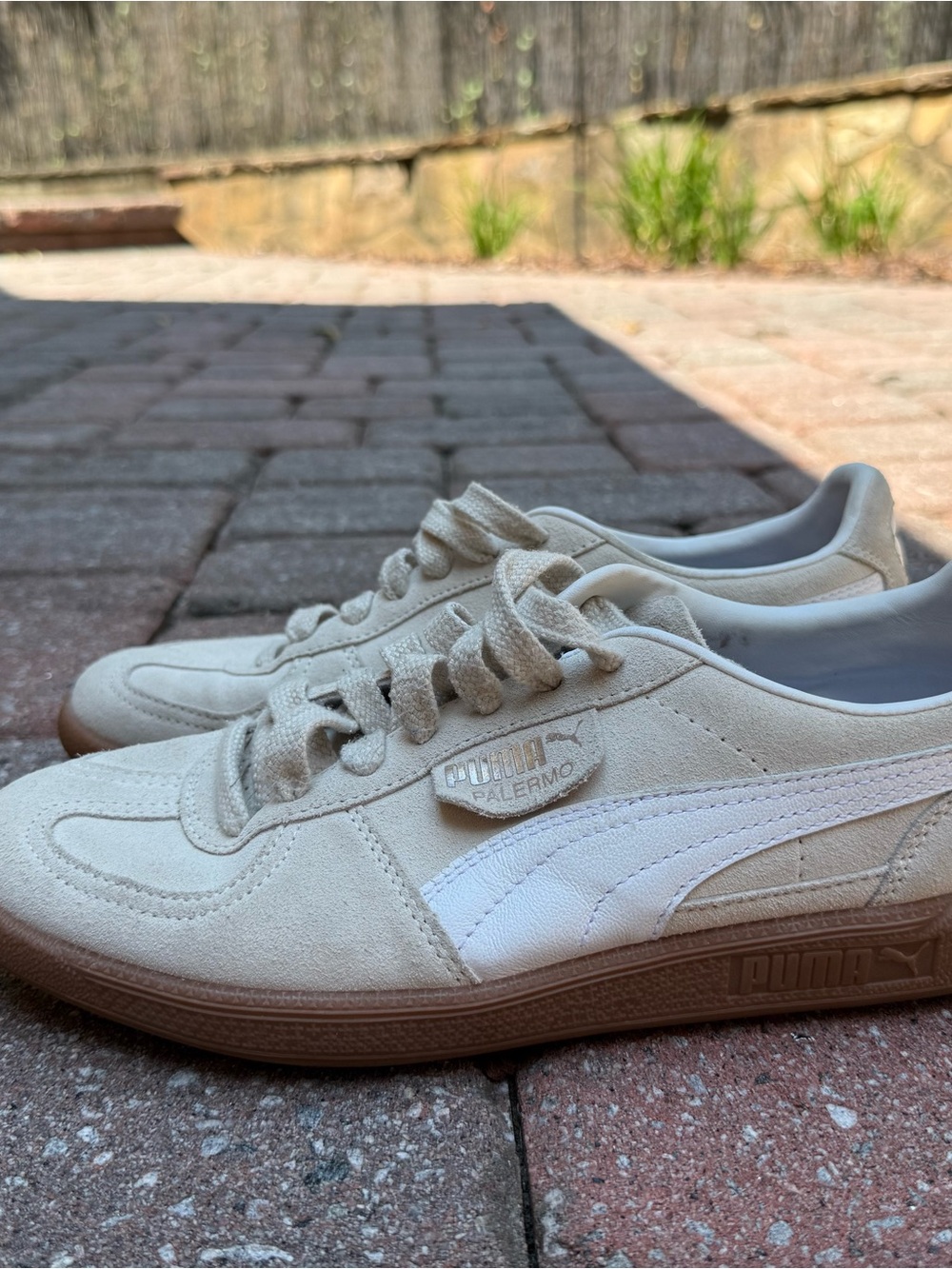 Puma Palermo Women’s Suede Sneakers in Alpine Snow/puma White - Picture 1 of 3